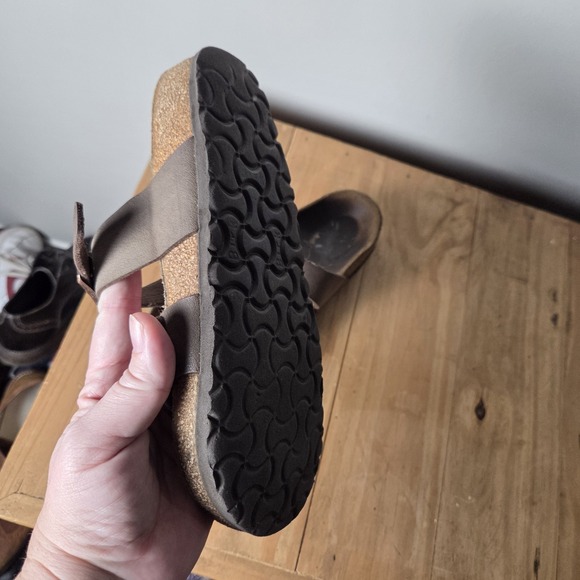 Birkenstock Mayari Mocha 38 / Size 7 Womens Brown Slip On Slides Germany - Read - Picture 8 of 9